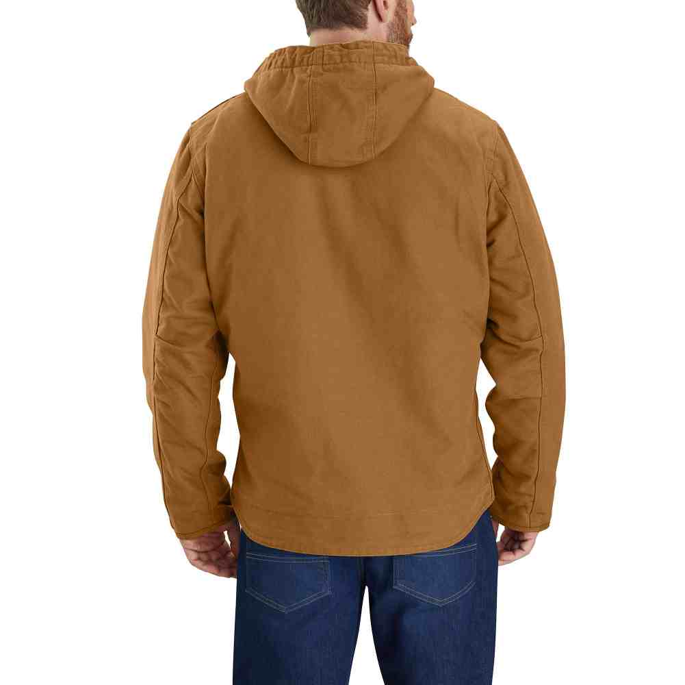 Relaxed Fit Washed Duck Sherpa Lined Jacket - Image 3