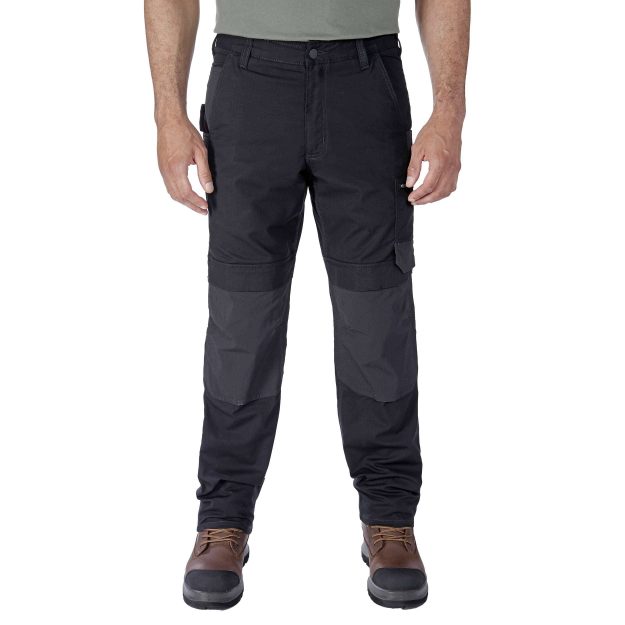 Relaxed Straight Steel Rugged Flex? Ripstop Double-Front Cargo Dungaree