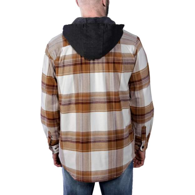Rugged Flex? Relaxed Fit Flannel Fleece Lined Hooded Shirt Jac - Image 5