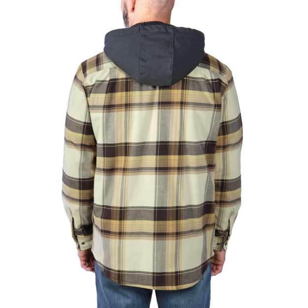 Rugged Flex? Relaxed Fit Flannel Fleece Lined Hooded Shirt Jac - Image 4