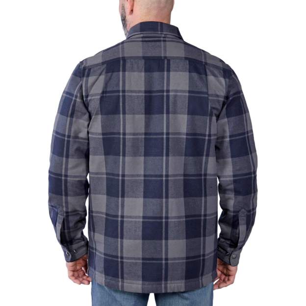 Relaxed Fit Heavyweight Flannel Sherpa-Lined Shirt Jac - Image 5