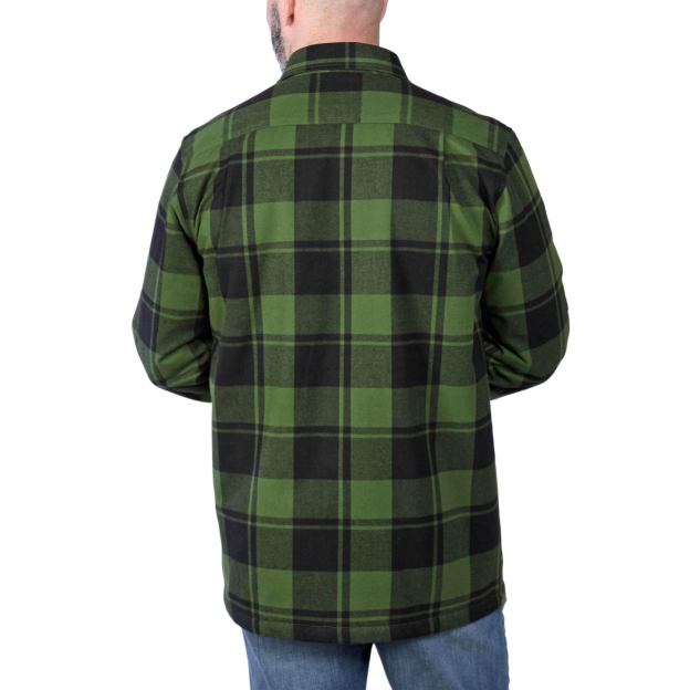 Relaxed Fit Heavyweight Flannel Sherpa-Lined Shirt Jac - Image 4