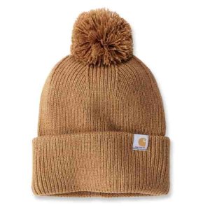 Knit Pom-Pom Cuffed Beanie
