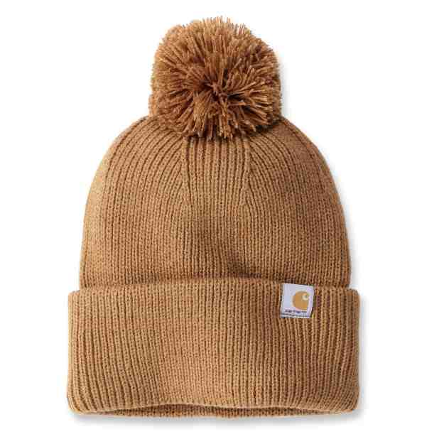 Knit Pom-Pom Cuffed Beanie