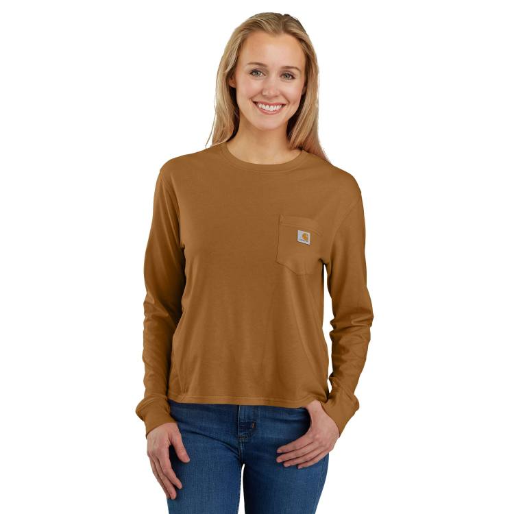 Relaxed Fit Lightweight Long-Sleeve Pocket T-Shirt
