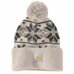 Knit Pom Jacquard Beanie