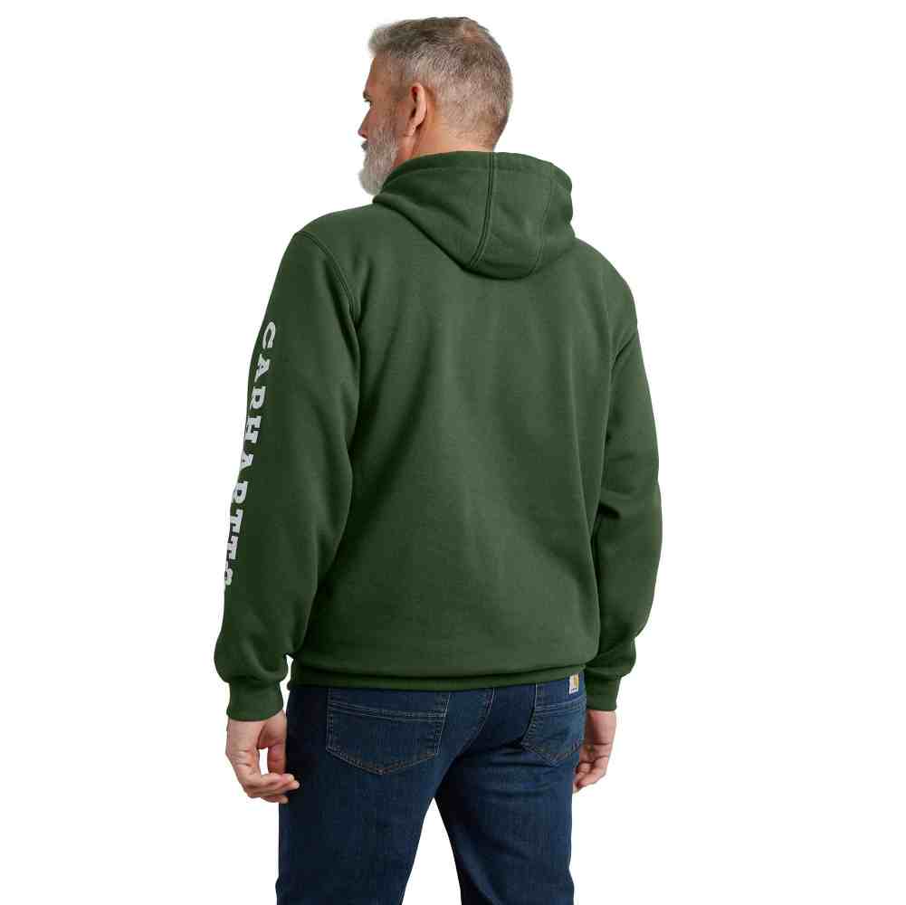 Loose Fit Midweight Hooded Shamrock Graphic Sweatshirt - Image 3