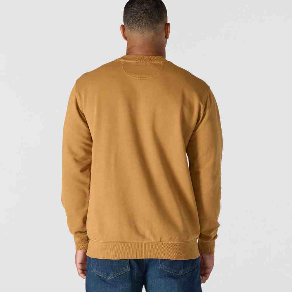 Relaxed Fit Midweight Garment Dye French Terry Crewneck Pocket Sweatshirt - Image 4