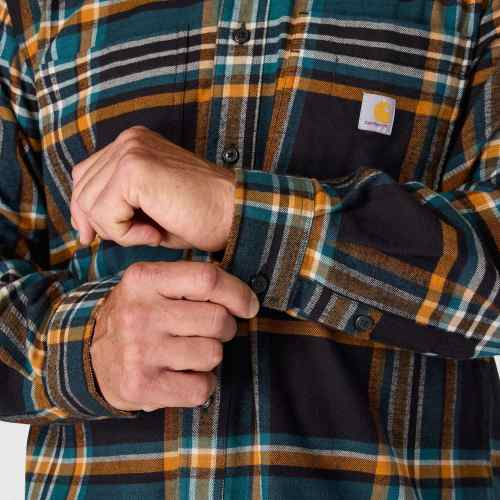 Rugged Flex? Relaxed Fit Midweight Flannel Long-Sleeve Plaid Shirt - Image 4