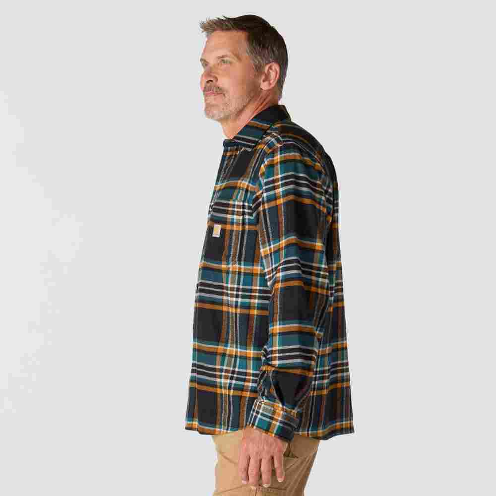 Rugged Flex? Relaxed Fit Midweight Flannel Long-Sleeve Plaid Shirt - Image 5