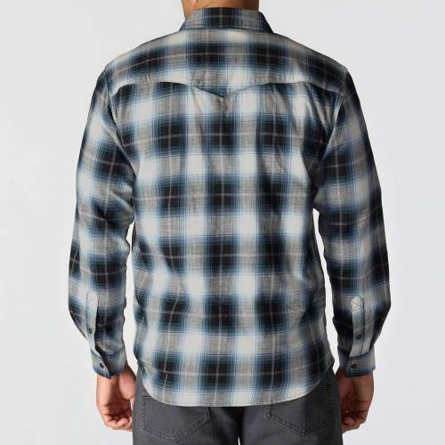 Montana Rugged Flex? Relaxed Fit Lightweight Long-Sleeve Snap-Front Plaid Shirt - Image 3