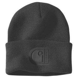 Knit Cuffed C Patch Beanie