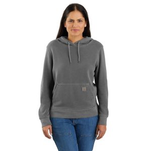 Relaxed Fit Midweight Garment Dye French Terry Hooded Sweatshirt