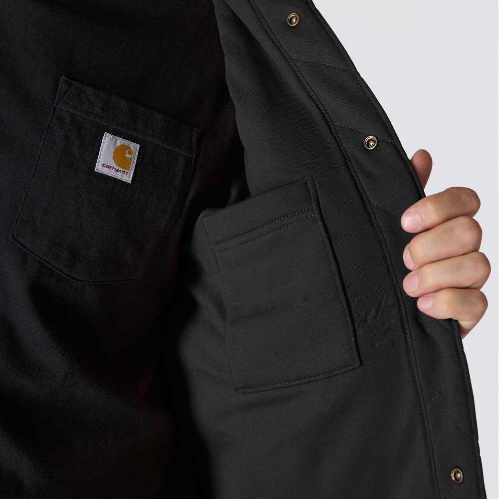 Rain Defender? Loose Fit Heavyweight Quilted Snap Front Shirt Jac - Image 7