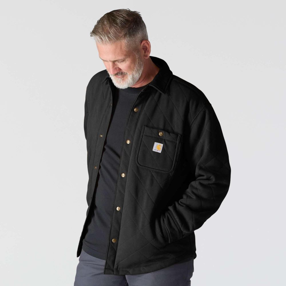 Rain Defender? Loose Fit Heavyweight Quilted Snap Front Shirt Jac - Image 6