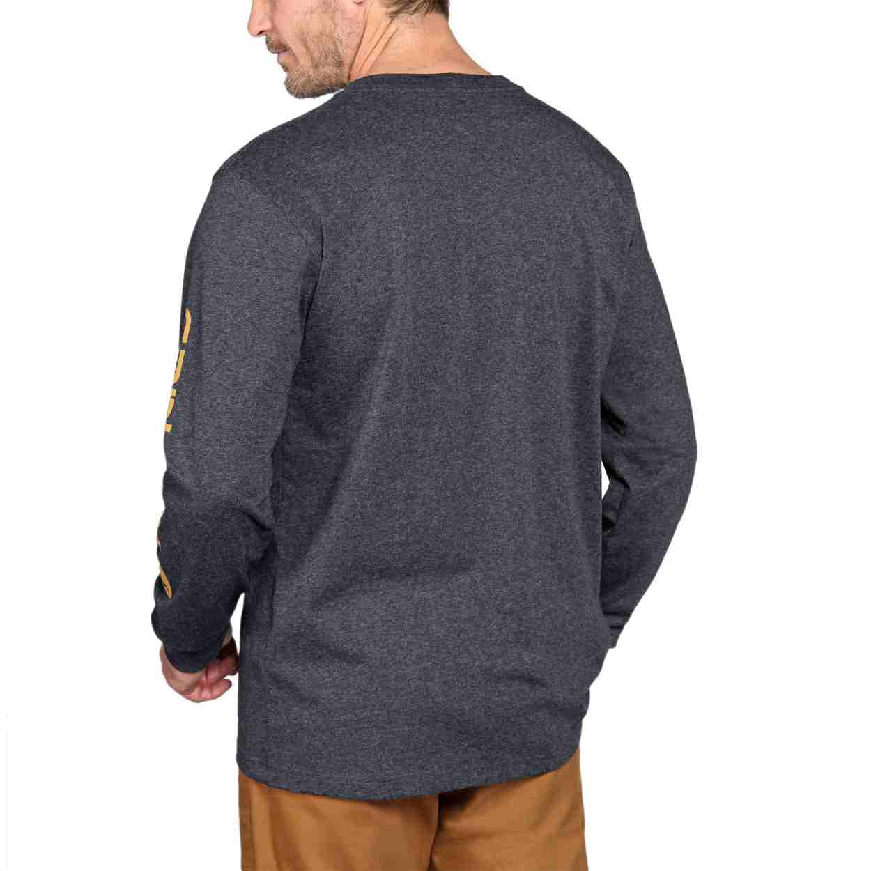 Relaxed Fit Heavyweight Long-Sleeve Logo Sleeve Graphic T-Shirt - Image 4